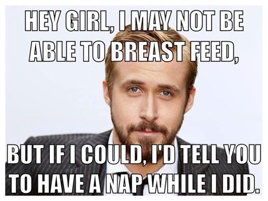gosling-breast-feed